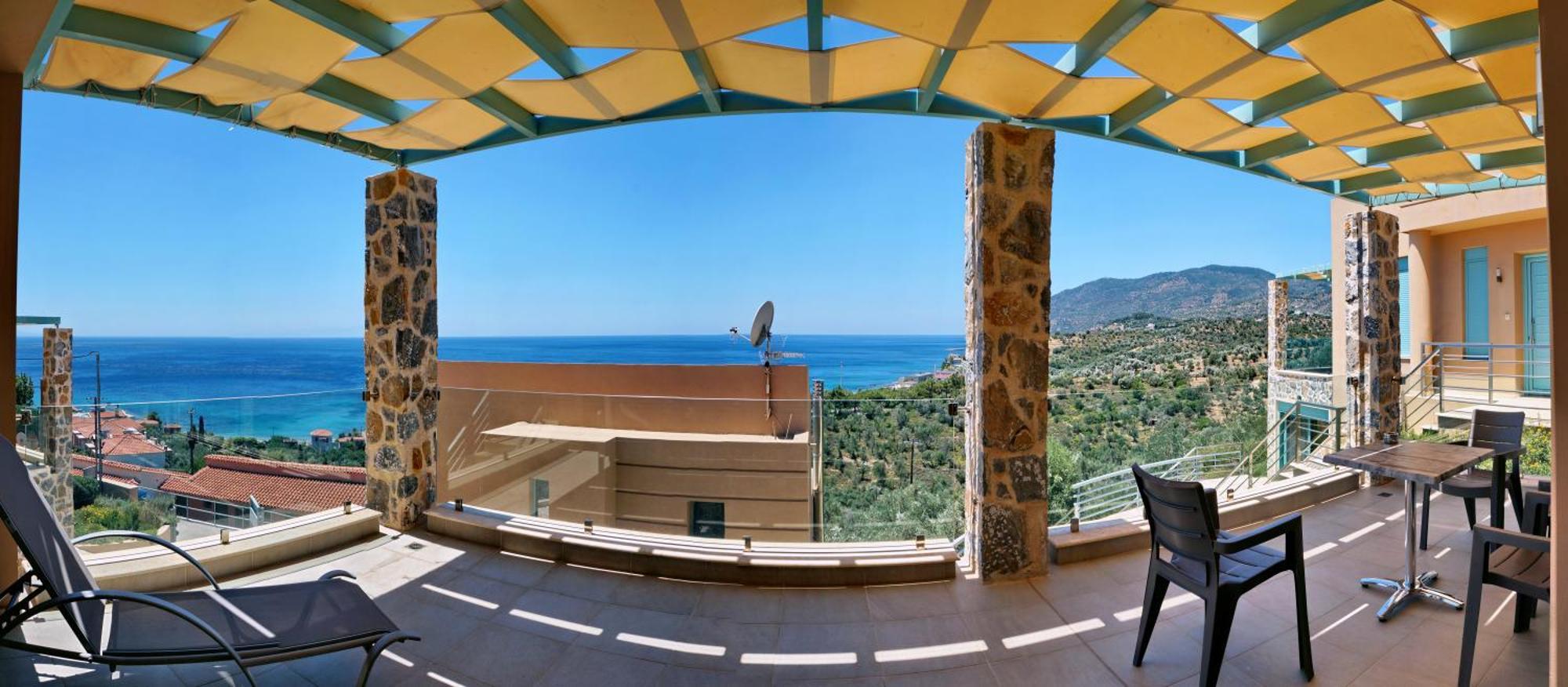 Ouzo Panoramic Houses 1, With Private Pool Plomari Екстериор снимка