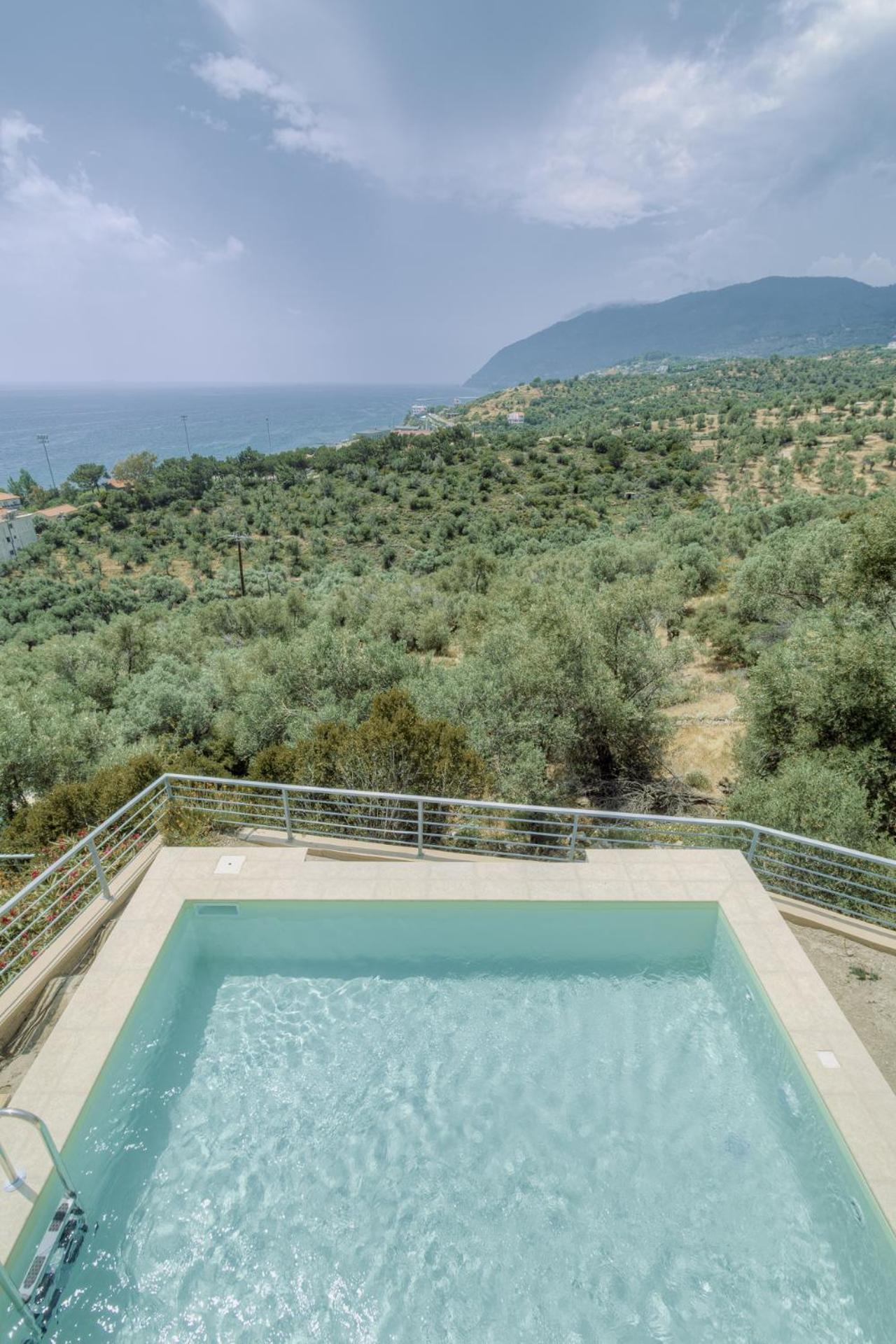 Ouzo Panoramic Houses 1, With Private Pool Plomari Екстериор снимка