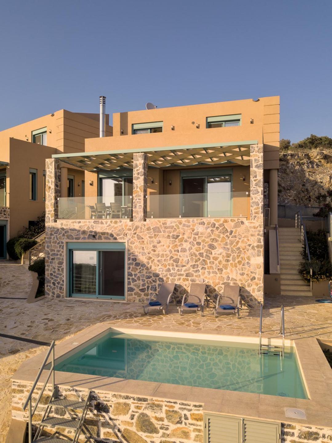 Ouzo Panoramic Houses 1, With Private Pool Plomari Екстериор снимка