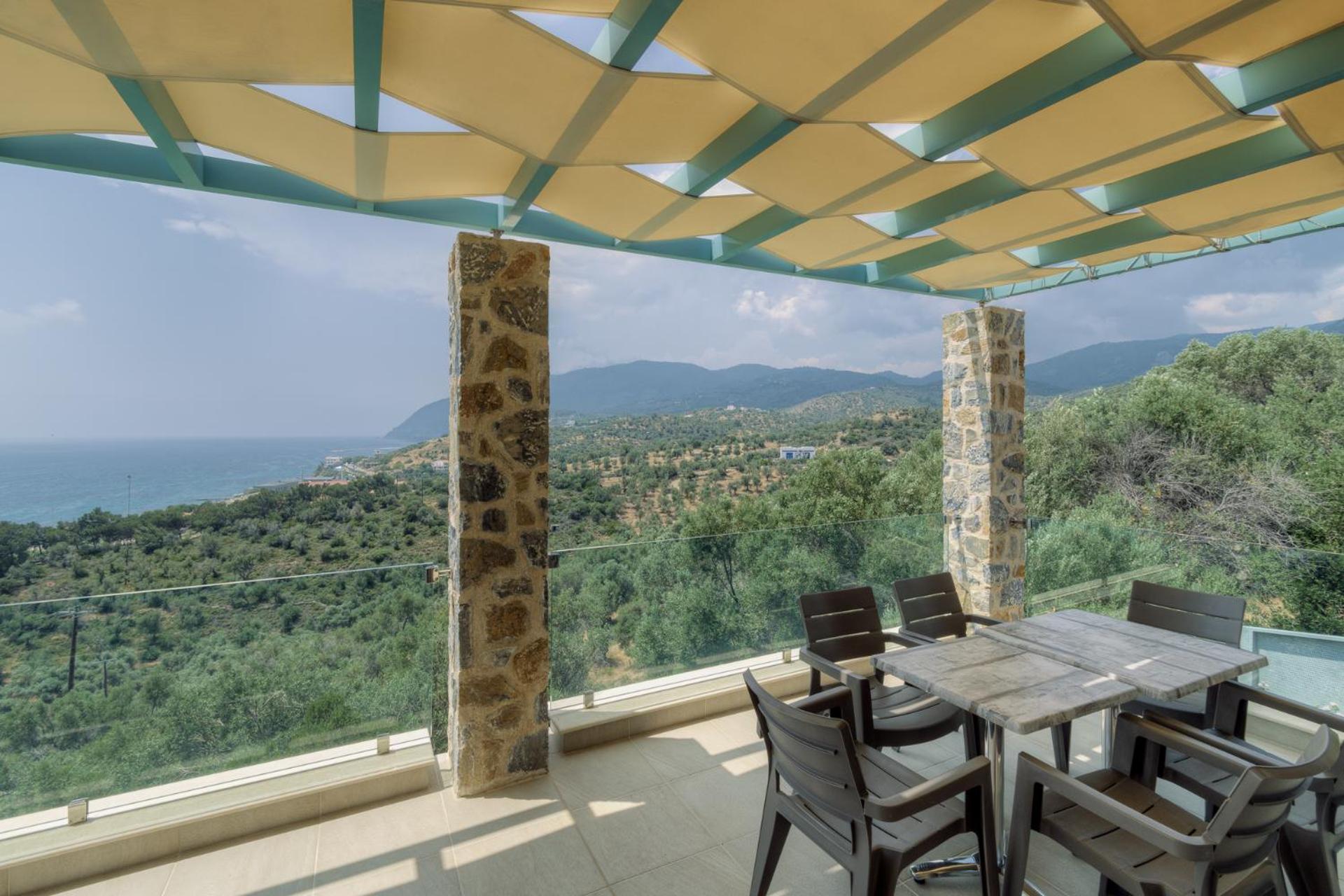 Ouzo Panoramic Houses 1, With Private Pool Plomari Екстериор снимка