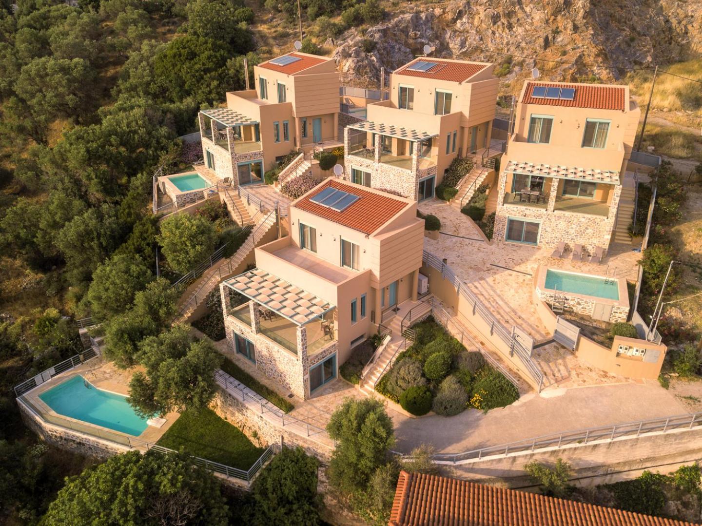 Ouzo Panoramic Houses 1, With Private Pool Plomari Екстериор снимка